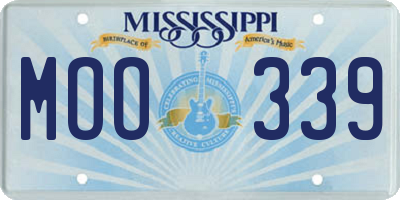 MS license plate MOO339