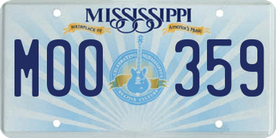 MS license plate MOO359