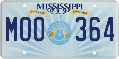 MS license plate MOO364