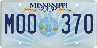 MS license plate MOO370
