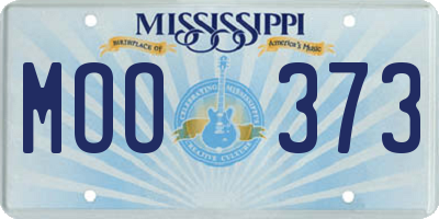 MS license plate MOO373