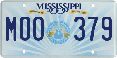 MS license plate MOO379