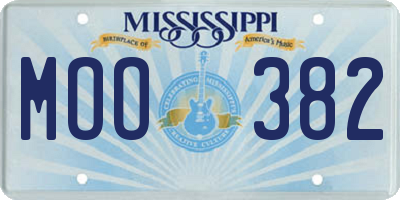 MS license plate MOO382