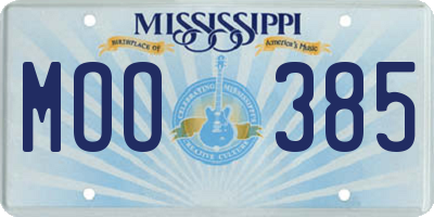 MS license plate MOO385