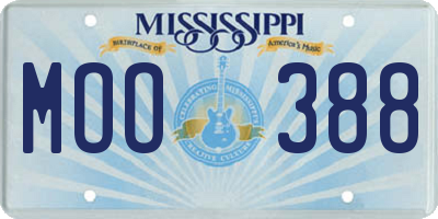 MS license plate MOO388