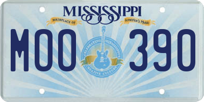 MS license plate MOO390