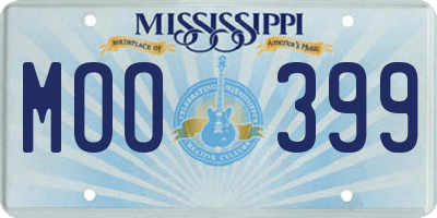 MS license plate MOO399