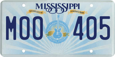 MS license plate MOO405