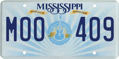 MS license plate MOO409