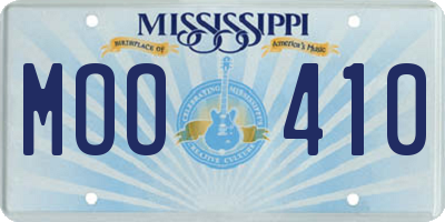 MS license plate MOO410