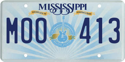 MS license plate MOO413