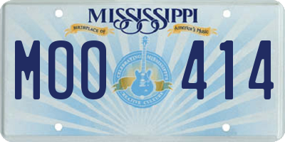 MS license plate MOO414