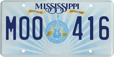MS license plate MOO416