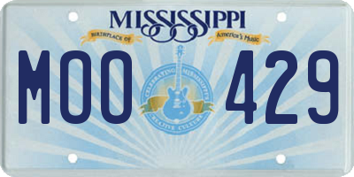 MS license plate MOO429