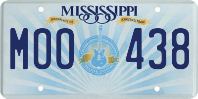 MS license plate MOO438