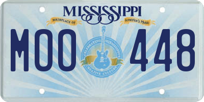 MS license plate MOO448