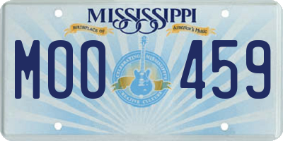 MS license plate MOO459