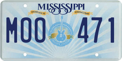 MS license plate MOO471