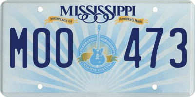 MS license plate MOO473