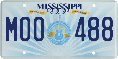 MS license plate MOO488
