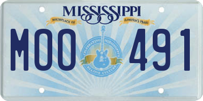 MS license plate MOO491