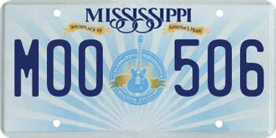 MS license plate MOO506