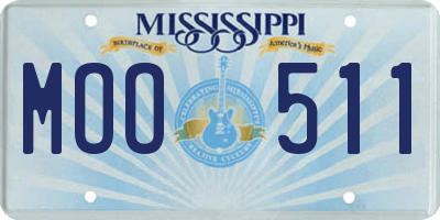 MS license plate MOO511