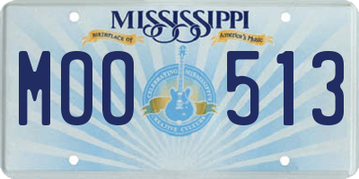 MS license plate MOO513