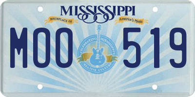 MS license plate MOO519