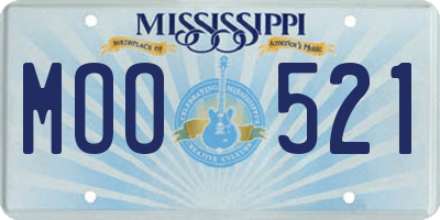 MS license plate MOO521