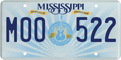 MS license plate MOO522