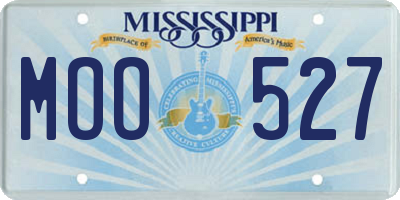 MS license plate MOO527