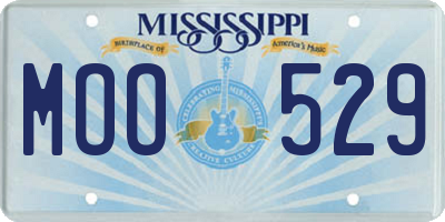 MS license plate MOO529