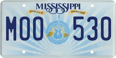 MS license plate MOO530