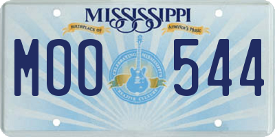 MS license plate MOO544