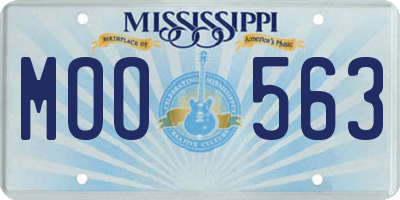 MS license plate MOO563