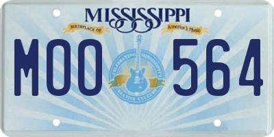 MS license plate MOO564