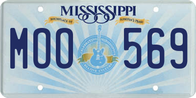 MS license plate MOO569