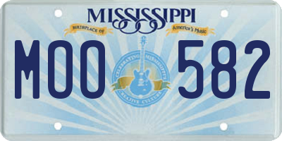MS license plate MOO582