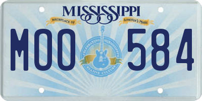 MS license plate MOO584