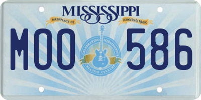 MS license plate MOO586