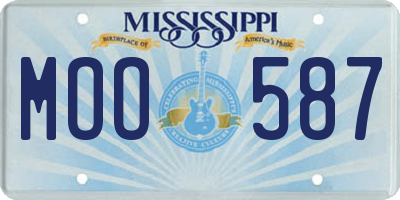 MS license plate MOO587