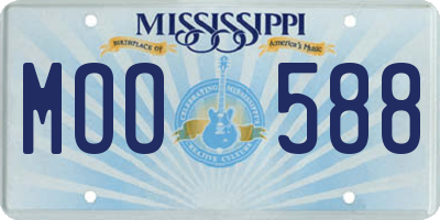MS license plate MOO588