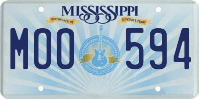 MS license plate MOO594