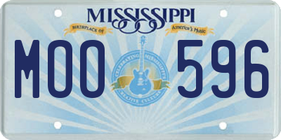 MS license plate MOO596