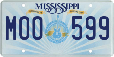 MS license plate MOO599