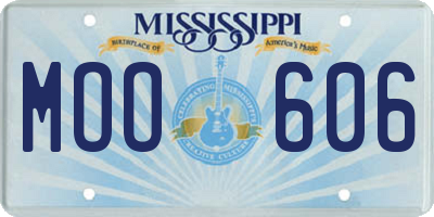MS license plate MOO606