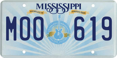 MS license plate MOO619