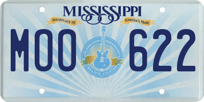 MS license plate MOO622