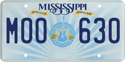 MS license plate MOO630